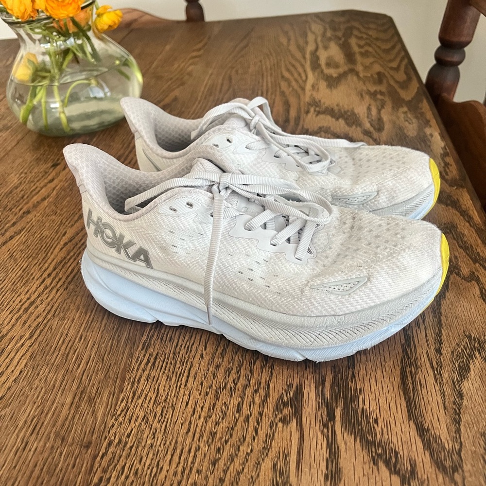 Hoka Clifton 8 White Running Shoes